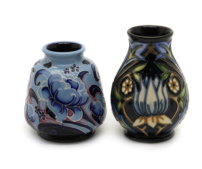 Lot 56 - A Moorcroft pottery 'Tribute to William Morris' pattern miniature vase
