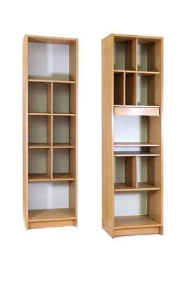 Lot 507 - A pair of Danish oak open shelves