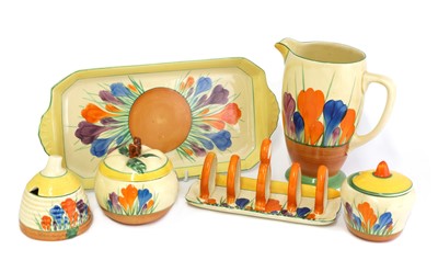 Lot 132 - A collection of Clarice Cliff 'Autumn Crocus' pattern items