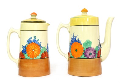 Lot 136 - A Clarice Cliff 'Gayday' tankard coffee pot and lid