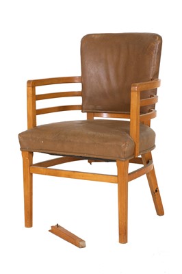 Lot 163 - Seven Art Deco maple drawing chairs