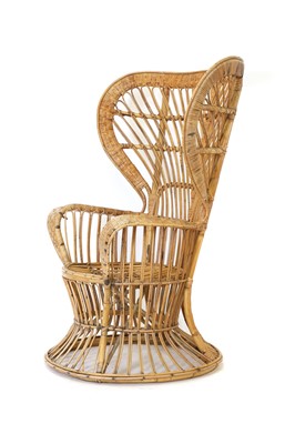 Lot 197 - An 'Emmanuelle' wicker peacock chair