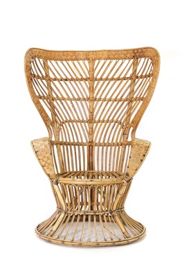 Lot 197 - An 'Emmanuelle' wicker peacock chair