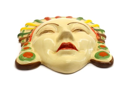 Lot 212 - A Clarice Cliff Bizarre wall mask
