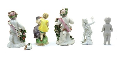 Lot 227 - A pair of Royal Derby style porcelain putti