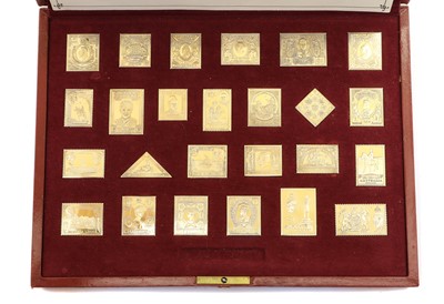 Lot 51 - A cased set of The Coronation Issue silver gilt stamps