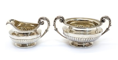 Lot 6 - A George IV silver twin-handled sugar bowl