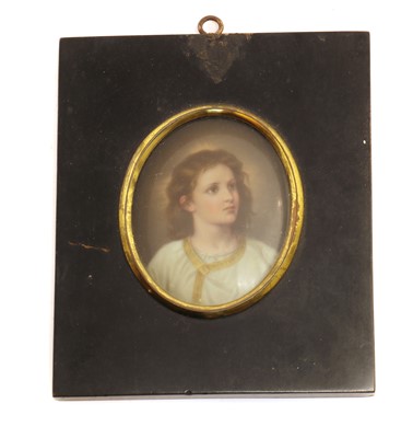 Lot 198A - A portrait miniature on porcelain