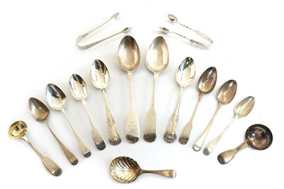Lot 33 - A collection of George III and later silver flatware