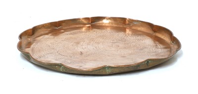 Lot 30 - A Newlyn copper tray