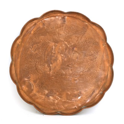 Lot 188 - A Newlyn copper tray