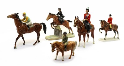 Lot 98 - A collection of Beswick pottery equine figures