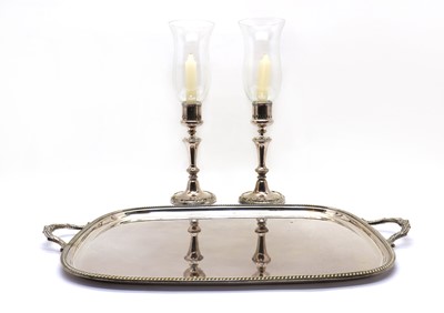 Lot 49 - A pair of silver plated storm lanterns