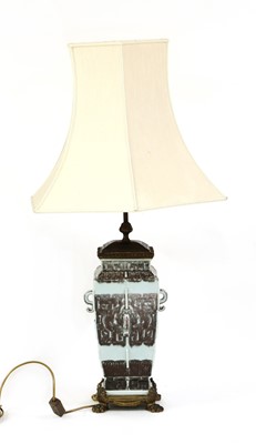 Lot 107 - A Chinese porcelain table lamp