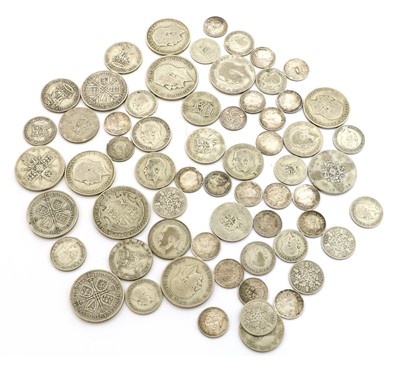 Lot 47 - A collection of Victorian and later silver and part silver coinage