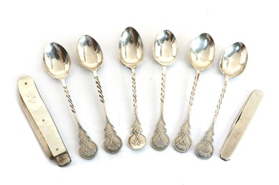 Lot 15A - A set of six George V silver teaspoons