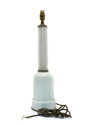 Lot 93 - A milk glass table lamp