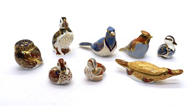 Lot 90 - A collection of Royal Crown Derby porcelain paperweights