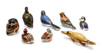 Lot 90 - A collection of Royal Crown Derby porcelain paperweights