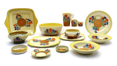 Lot 64 - A collection of Clarice Cliff 'Autumn Crocus' items