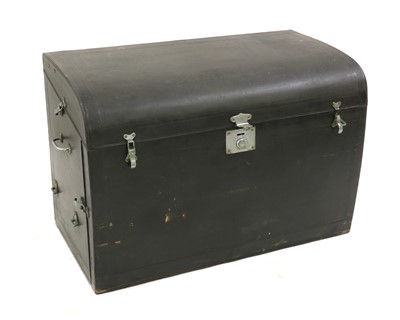 Lot 404 - A black leather car trunk