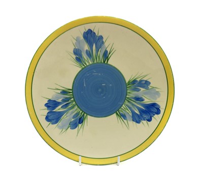 Lot 66 - A Clarice Cliff 'Blue Crocus' charger