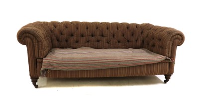 Lot 289 - A Victorian mahogany Chesterfield settee