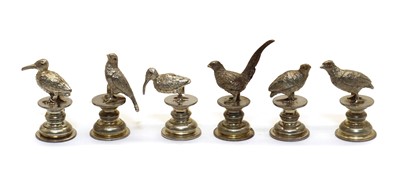 Lot 23 - A cased set of Edwardian and later silver menu holders