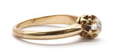 Lot 17 - A gold single stone diamond ring