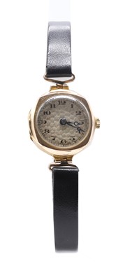 Lot 502 - Two ladies' gold mechanical strap watches