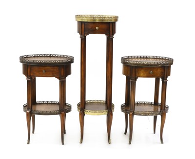 Lot 263 - A matched pair of French traditional style two tier tables