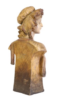 Lot 33 - A Goldscheider terracotta bust of a girl