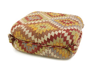 Lot 266 - A Kelim upholstered pouffe