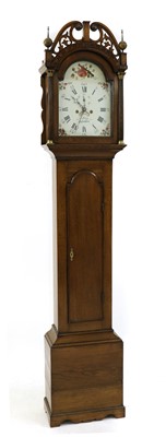 Lot 304 - A George III oak longcase clock