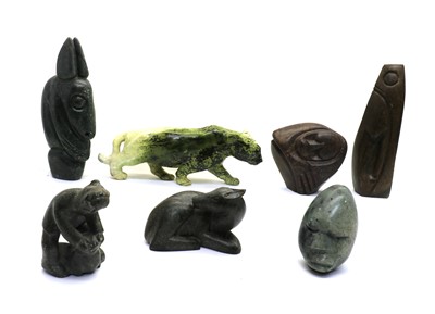 Lot 133 - A collection of Zimbabwean contemporary stone carvings