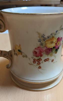 Lot 76 - A Royal Worcester porcelain twin-handled vase