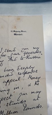 Lot 165 - A signed letter by Clementine Churchill