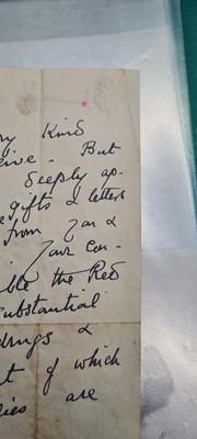 Lot 165 - A signed letter by Clementine Churchill