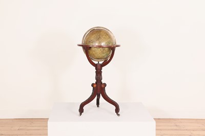 Lot 423 - A Victorian twelve-inch terrestrial library globe on stand