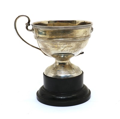 Lot 3 - An Edwardian silver footed trophy