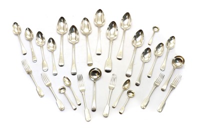 Lot 4 - A collection of George III and later silver flatware