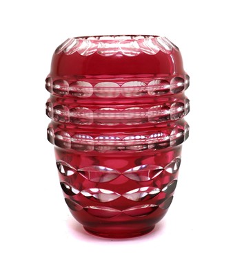 Lot 120 - A Belgian Val St Lambert glass vase