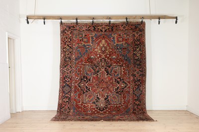Lot 153 - A Persian Heriz wool rug