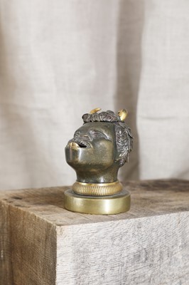 Lot 4 - A grand tour gilt-bronze oil lamp