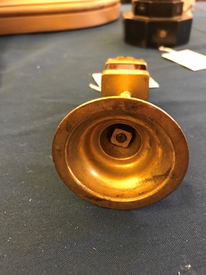 Lot 2 - A brass monstrance reliquary