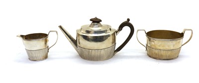 Lot 15 - A Victorian silver three piece tea service