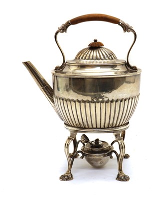 Lot 11 - A Victorian silver kettle and stand