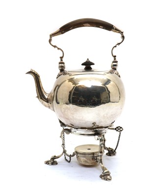 Lot 38 - A Victorian silver kettle and stand