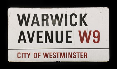 Lot 315 - A City of Westminster enamel sign 'Warwick Avenue W9'