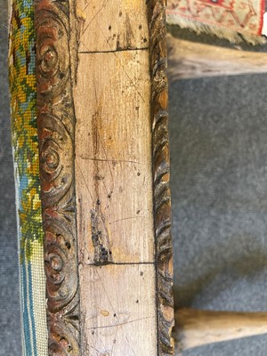 Lot 209 - A George II-style carved walnut stool